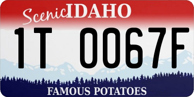 ID license plate 1T0067F