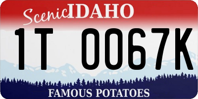 ID license plate 1T0067K