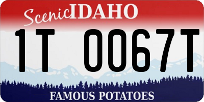 ID license plate 1T0067T