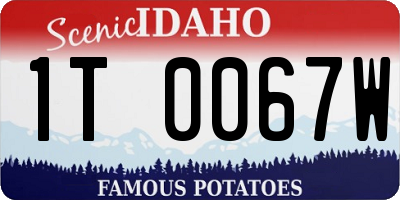 ID license plate 1T0067W