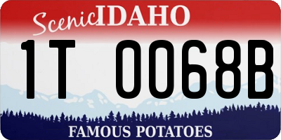 ID license plate 1T0068B