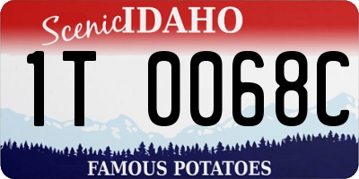 ID license plate 1T0068C