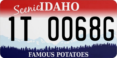 ID license plate 1T0068G