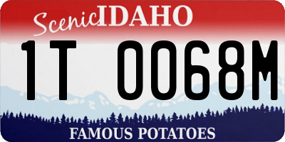 ID license plate 1T0068M