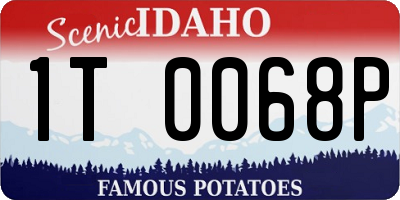 ID license plate 1T0068P