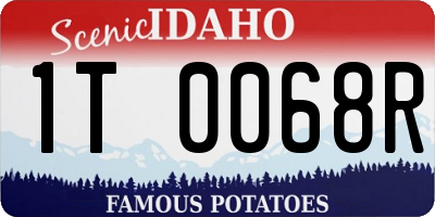 ID license plate 1T0068R