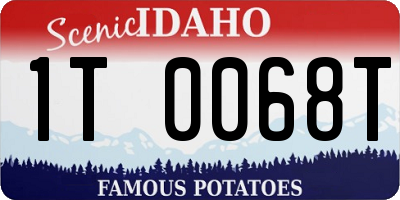 ID license plate 1T0068T