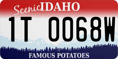 ID license plate 1T0068W