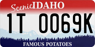ID license plate 1T0069K