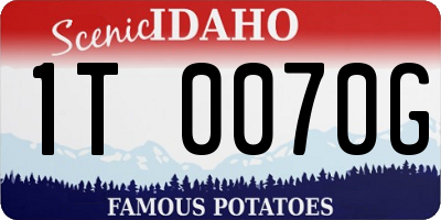 ID license plate 1T0070G
