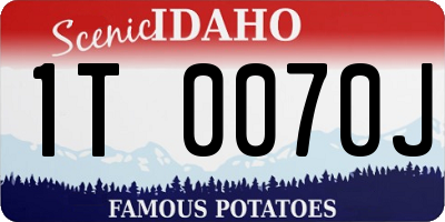 ID license plate 1T0070J
