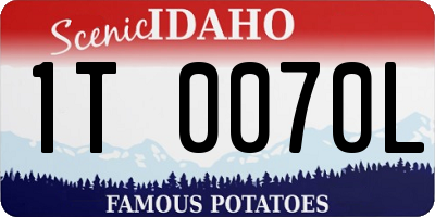 ID license plate 1T0070L