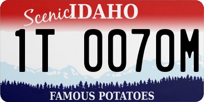 ID license plate 1T0070M