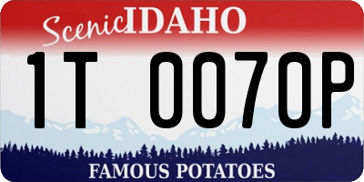 ID license plate 1T0070P