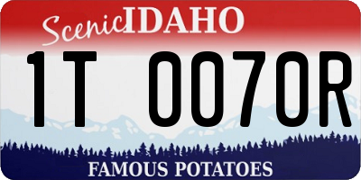 ID license plate 1T0070R