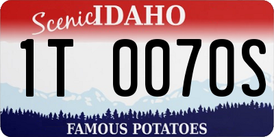 ID license plate 1T0070S