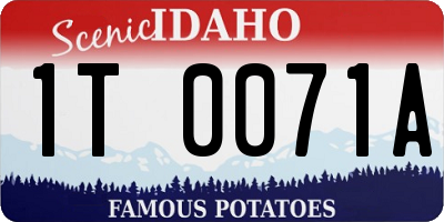 ID license plate 1T0071A