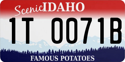 ID license plate 1T0071B