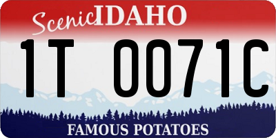 ID license plate 1T0071C