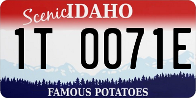 ID license plate 1T0071E