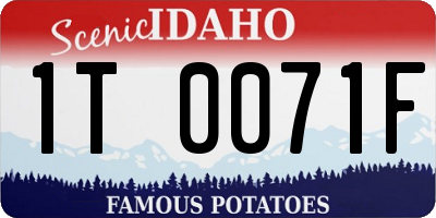 ID license plate 1T0071F