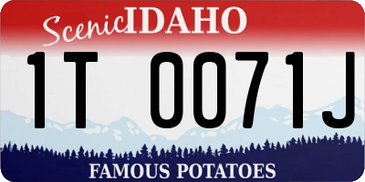 ID license plate 1T0071J