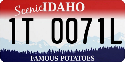 ID license plate 1T0071L