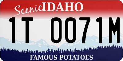 ID license plate 1T0071M
