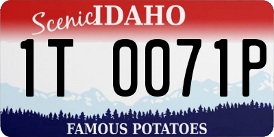 ID license plate 1T0071P