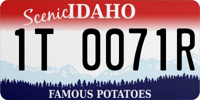ID license plate 1T0071R