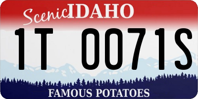 ID license plate 1T0071S