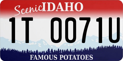 ID license plate 1T0071U