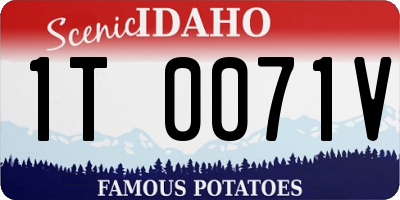 ID license plate 1T0071V