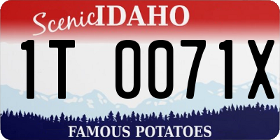ID license plate 1T0071X