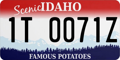 ID license plate 1T0071Z
