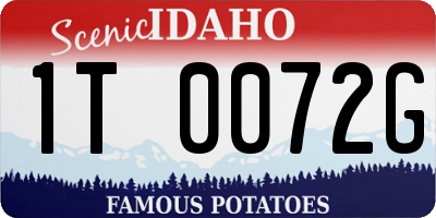 ID license plate 1T0072G