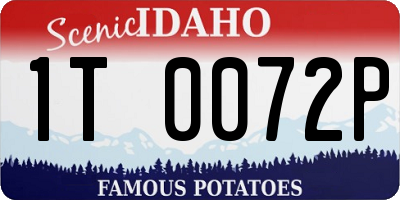 ID license plate 1T0072P