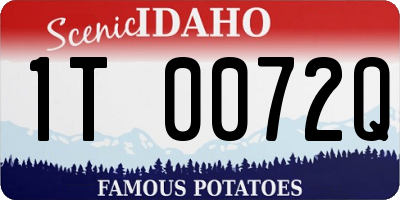 ID license plate 1T0072Q