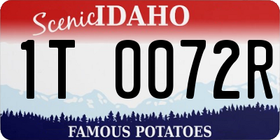 ID license plate 1T0072R