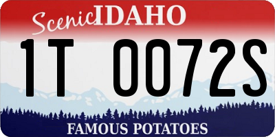 ID license plate 1T0072S