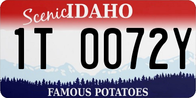 ID license plate 1T0072Y