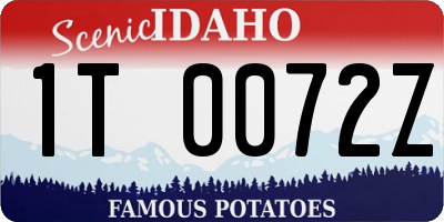 ID license plate 1T0072Z