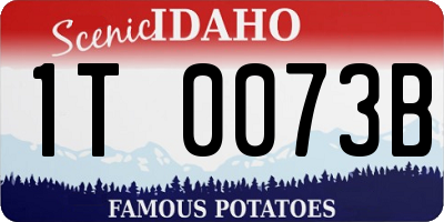 ID license plate 1T0073B