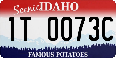 ID license plate 1T0073C