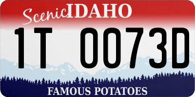 ID license plate 1T0073D