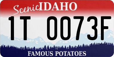 ID license plate 1T0073F