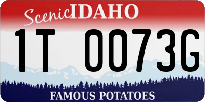 ID license plate 1T0073G