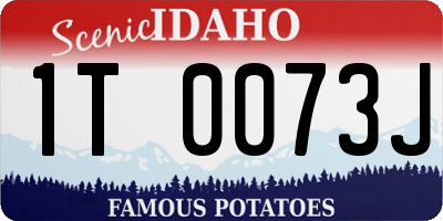ID license plate 1T0073J