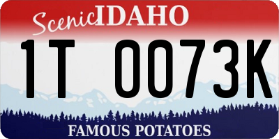 ID license plate 1T0073K
