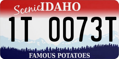 ID license plate 1T0073T